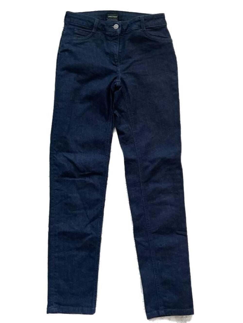 Longchamp Dark Indigo Stretch Denim Slim Straight Jeans Size 36